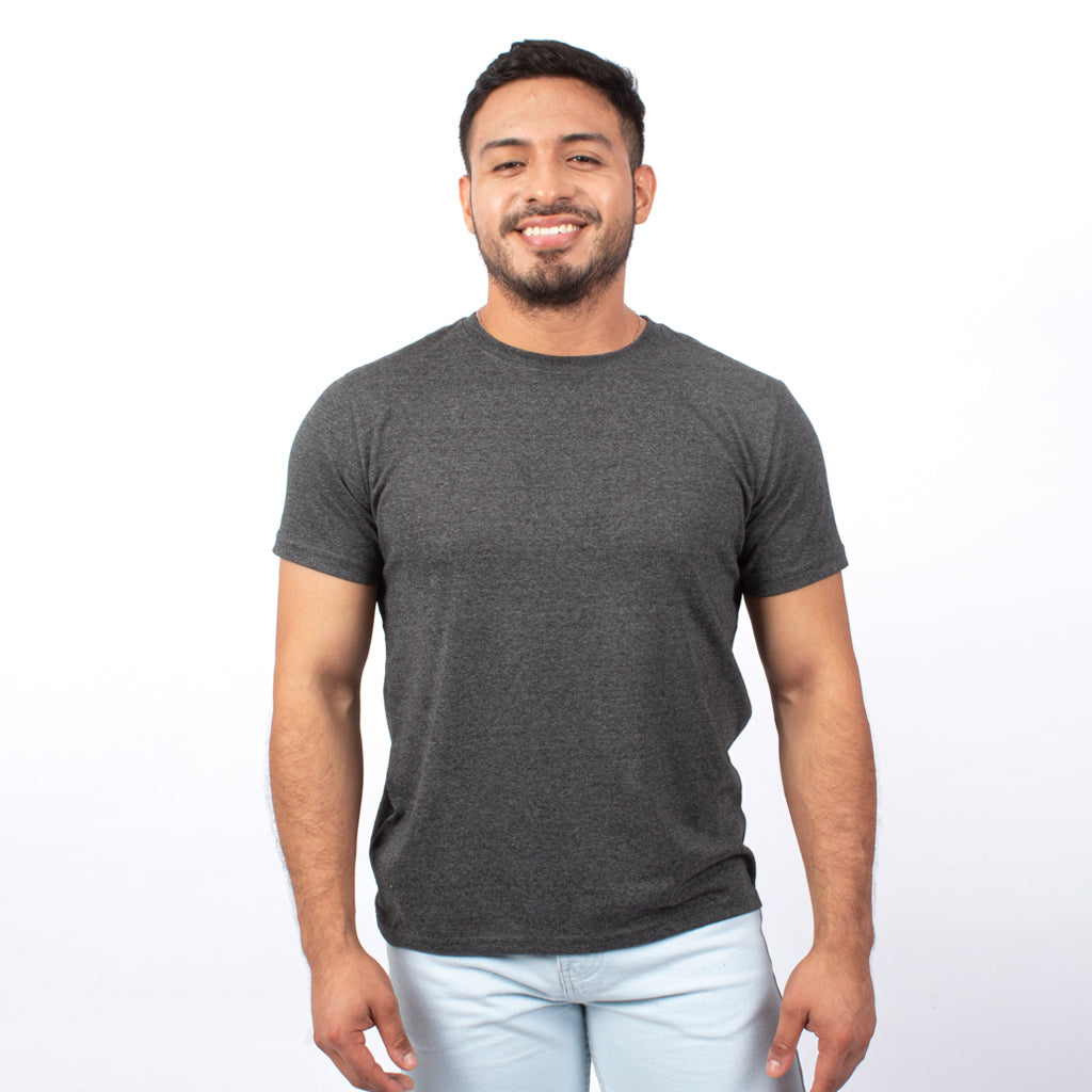 ¡NUEVO! - Polo Básico Hilo Negro Jersey Manga Corta Hombre - 2x S/45.00 y 3x S/60.00