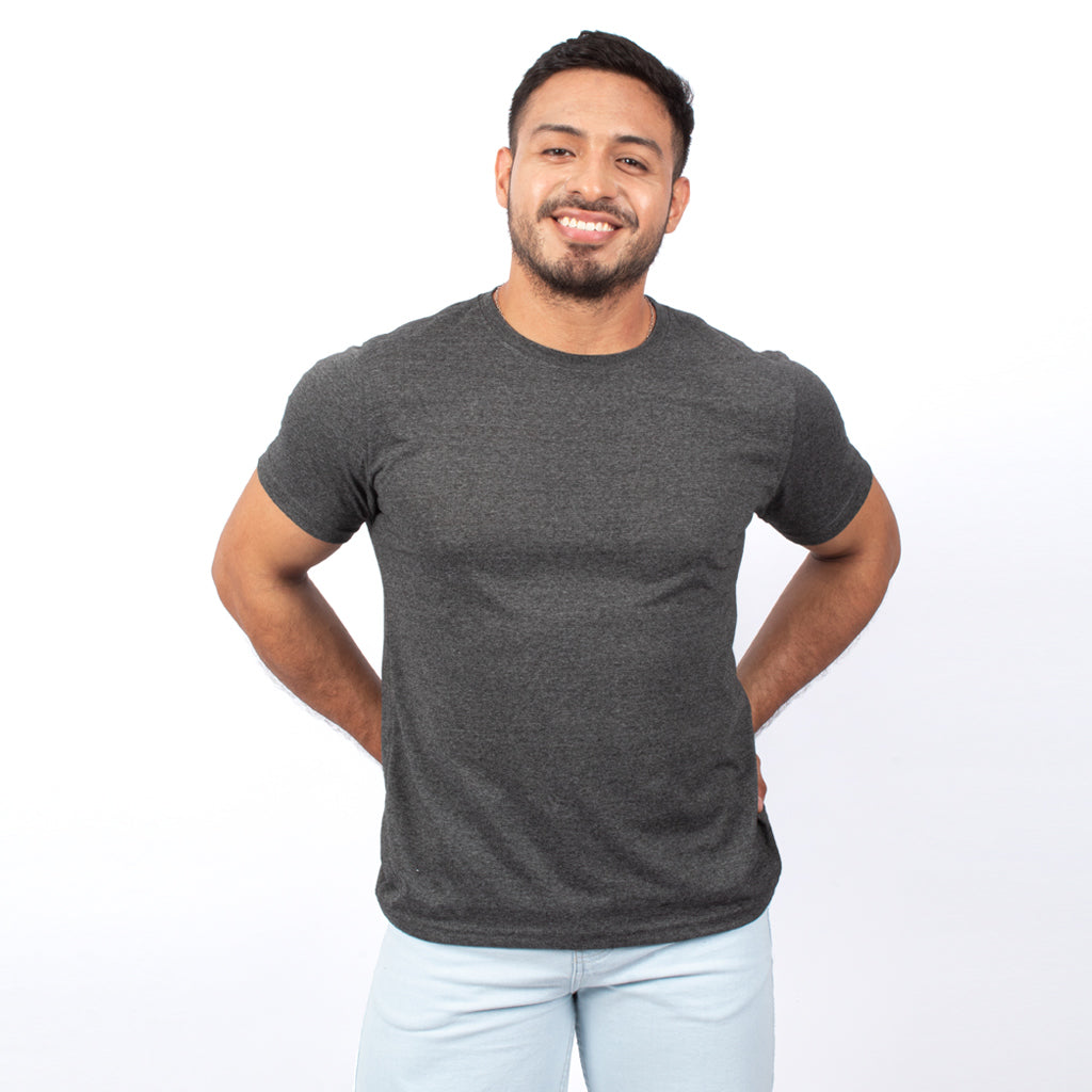 ¡NUEVO! - Polo Básico Hilo Negro Jersey Manga Corta Hombre - 2x S/45.00 y 3x S/60.00